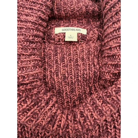 Womens Goodthreads Turtleneck Sweater, Size Large Plum Knit - Picture 2 of 2